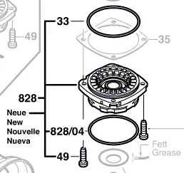 Flasque de palier réf. 1 607 000 D6C BOSCH